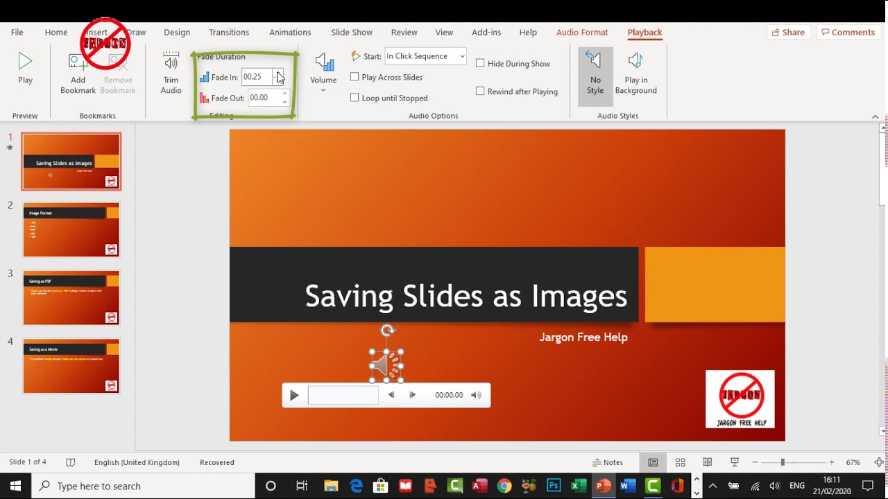 How to use fade animation in powerpoint